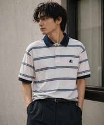 STARTER BLACK LABEL(スターターブラックレーベル)の「【karlas別注】STARTER BLACK LABEL スターター ブラックレーベル ボーダーポロシャツ 鹿の子 ワンポイント 半袖ポロ(ポロシャツ)」