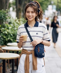 STARTER BLACK LABEL(スターターブラックレーベル)の「【karlas別注】STARTER BLACK LABEL スターター ブラックレーベル ボーダーポロシャツ 鹿の子 ワンポイント 半袖ポロ(ポロシャツ)」