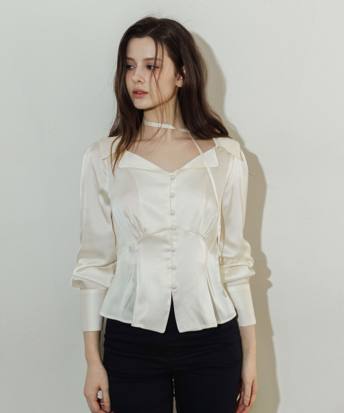 LAUTREDE MIN(ロートルドミン)の「NOE Cream Blouse(シャツ/ブラウス・レディース・アイボリー・SMALL/MEDIUM)」の3枚目の写真