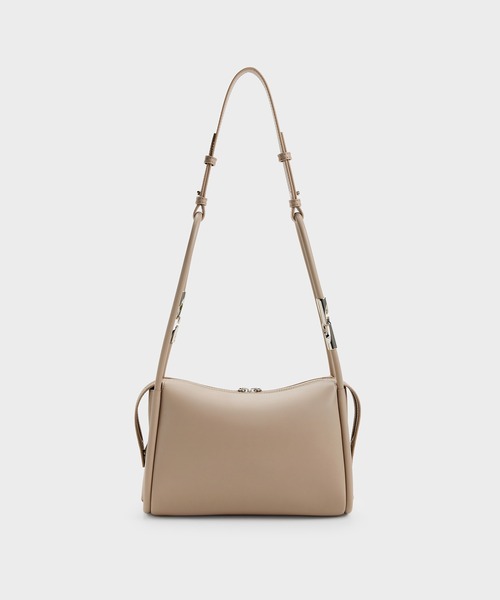 CHARLES & KEITH（チャールズ & キース）の「Lyla ライラ チューブラースラウチー ショルダーバッグ（ショルダーバッグ・レディース・チョコ/ブラック/ライトベージュ・M）」の22枚目の写真