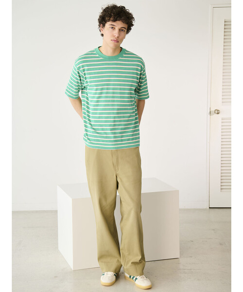 RYE TENDER(ライテンダー)の「RYE TENDER | 〈別注〉半袖 クルーネックニット MEN(ニット/セーター・メンズ・グリーン系その他/ブルー系その他/ベージュ系その他/ブラック系その他・1/2)」の11枚目の写真