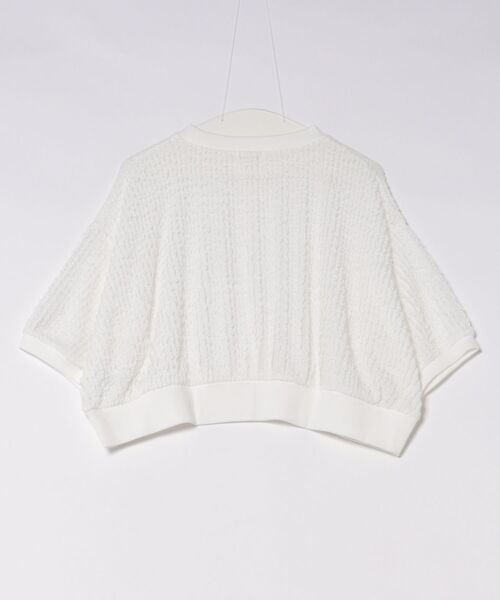 Jines(ジネス)の「ラッセルレースリラックストップス(ニット/セーター・レディース・ネイビー/ホワイト・38)」の3枚目の写真