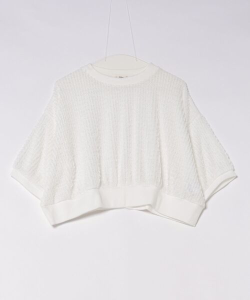 Jines(ジネス)の「ラッセルレースリラックストップス(ニット/セーター・レディース・ネイビー/ホワイト・38)」の16枚目の写真