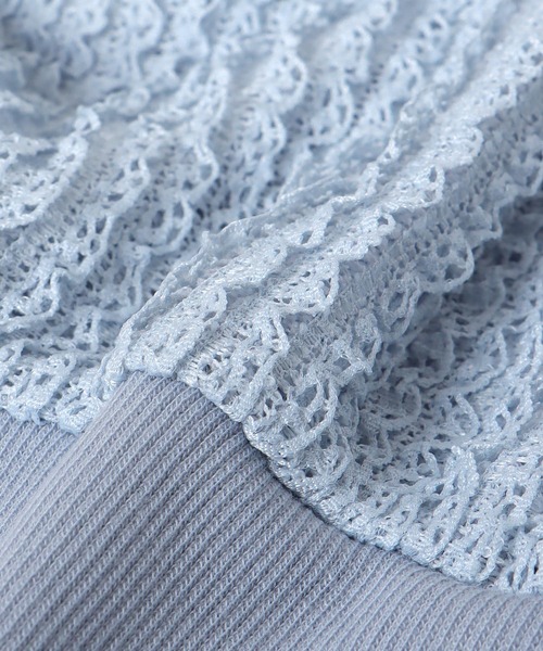 Jines(ジネス)の「ラッセルレースリラックストップス(ニット/セーター・レディース・ネイビー/ホワイト・38)」の14枚目の写真
