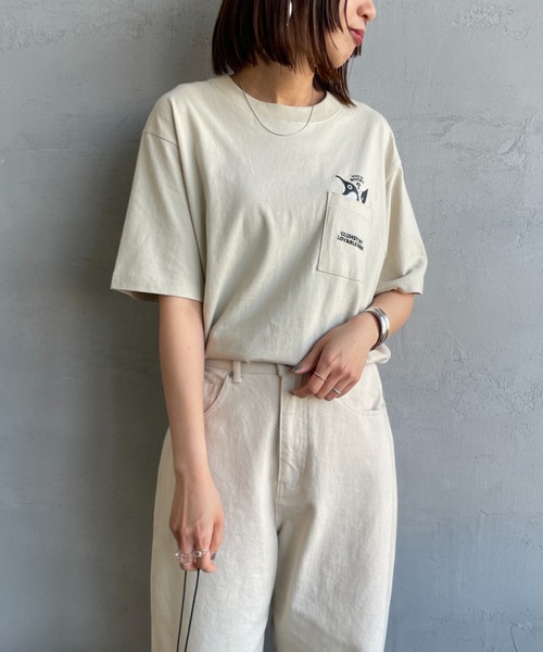 CHUMS（チャムス）の「【WEB限定】[CHUMS/チャムス] I'M A BOOBY BIRD バックプリント ポケットTシャツ（Tシャツ/カットソー・レディース・ホワイト/ブラック/グレイッシュベージュ・M/L/XL）」の18枚目の写真