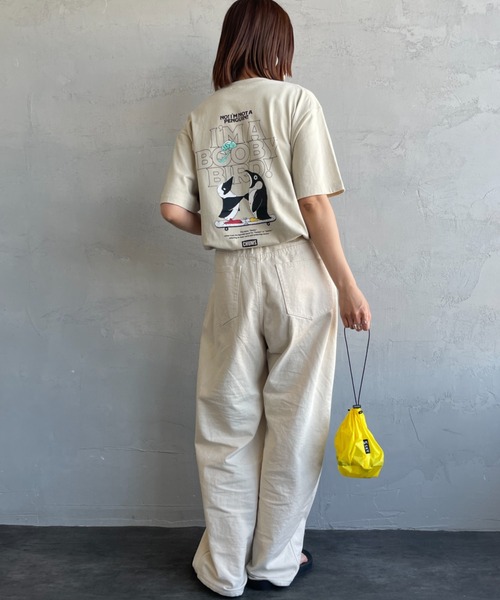 CHUMS（チャムス）の「【WEB限定】[CHUMS/チャムス] I'M A BOOBY BIRD バックプリント ポケットTシャツ（Tシャツ/カットソー・レディース・ホワイト/ブラック/グレイッシュベージュ・M/L/XL）」の21枚目の写真