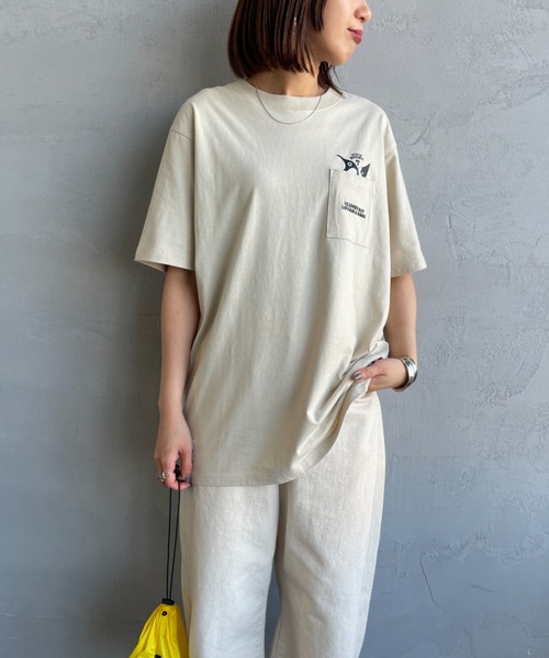 CHUMS（チャムス）の「【WEB限定】[CHUMS/チャムス] I'M A BOOBY BIRD バックプリント ポケットTシャツ（Tシャツ/カットソー・レディース・ホワイト/ブラック/グレイッシュベージュ・M/L/XL）」の22枚目の写真