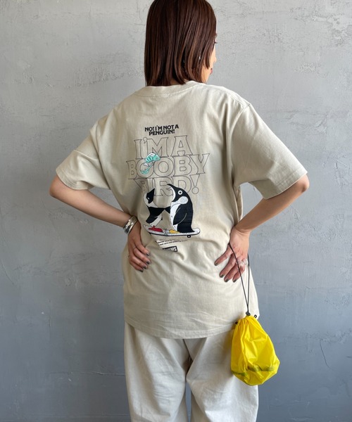 CHUMS（チャムス）の「【WEB限定】[CHUMS/チャムス] I'M A BOOBY BIRD バックプリント ポケットTシャツ（Tシャツ/カットソー・レディース・ホワイト/ブラック/グレイッシュベージュ・M/L/XL）」の17枚目の写真