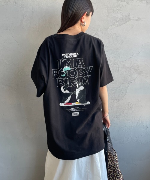 CHUMS（チャムス）の「【WEB限定】[CHUMS/チャムス] I'M A BOOBY BIRD バックプリント ポケットTシャツ（Tシャツ/カットソー・レディース・ホワイト/ブラック/グレイッシュベージュ・M/L/XL）」の4枚目の写真