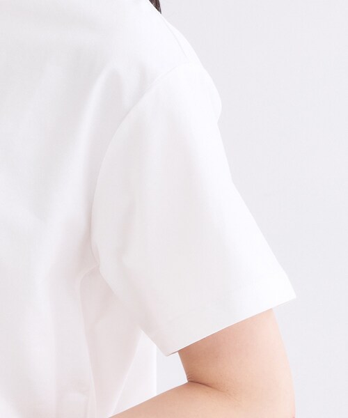 OPAQUE.CLIP(オペークドットクリップ)の「ロゴプリント&刺繍Tシャツ【洗濯機OK】(Tシャツ/カットソー・レディース・ホワイト/ブラック・38/40/42)」の15枚目の写真