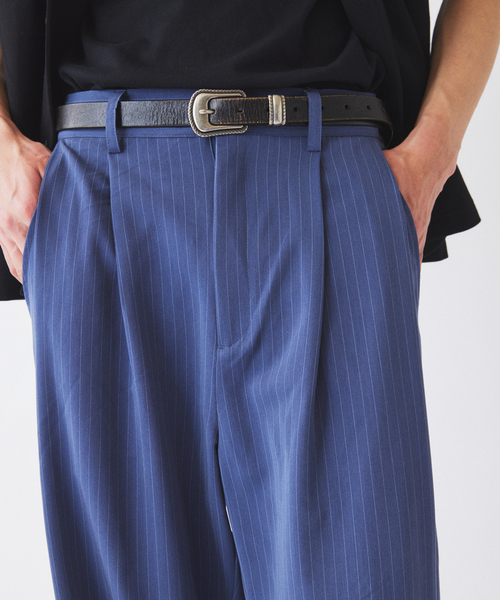 JOURNAL STANDARD relume(ジャーナルスタンダード レリューム)の「ヒールカット ルーズライト ストライプ スラックス(スラックス・メンズ・ネイビー/ブルー系その他/グレー・LARGE/MEDIUM/SMALL)」の3枚目の写真