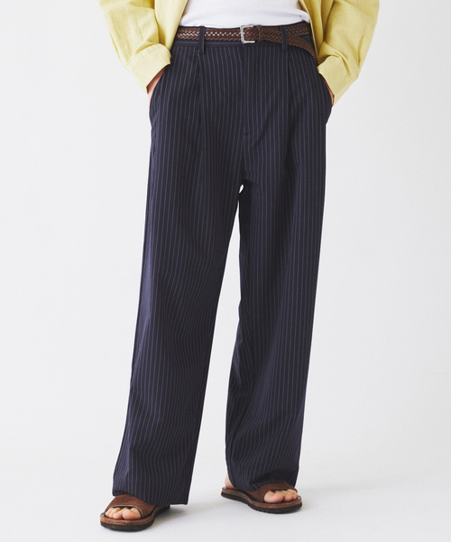 JOURNAL STANDARD relume(ジャーナルスタンダード レリューム)の「ヒールカット ルーズライト ストライプ スラックス(スラックス・メンズ・ネイビー/ブルー系その他/グレー・LARGE/MEDIUM/SMALL)」の2枚目の写真