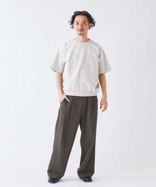 JOURNAL STANDARD relume(ジャーナルスタンダード レリューム)の「ヒールカット ルーズライト ストライプ スラックス(スラックス・メンズ・ネイビー/ブルー系その他/グレー・LARGE/MEDIUM/SMALL)」の5枚目の写真