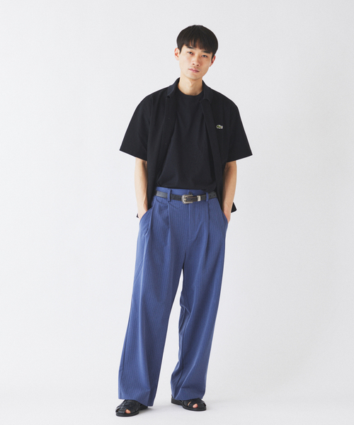 JOURNAL STANDARD relume(ジャーナルスタンダード レリューム)の「ヒールカット ルーズライト ストライプ スラックス(スラックス・メンズ・ネイビー/ブルー系その他/グレー・LARGE/MEDIUM/SMALL)」の7枚目の写真