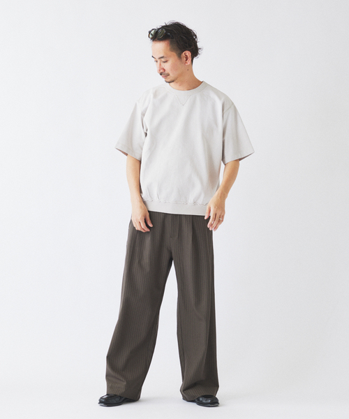 JOURNAL STANDARD relume(ジャーナルスタンダード レリューム)の「ヒールカット ルーズライト ストライプ スラックス(スラックス・メンズ・ネイビー/ブルー系その他/グレー・LARGE/MEDIUM/SMALL)」の9枚目の写真