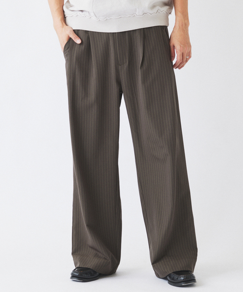 JOURNAL STANDARD relume(ジャーナルスタンダード レリューム)の「ヒールカット ルーズライト ストライプ スラックス(スラックス・メンズ・ネイビー/ブルー系その他/グレー・LARGE/MEDIUM/SMALL)」の10枚目の写真