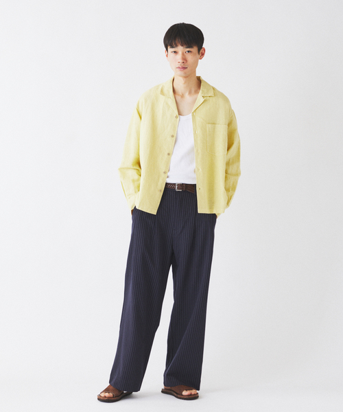 JOURNAL STANDARD relume(ジャーナルスタンダード レリューム)の「ヒールカット ルーズライト ストライプ スラックス(スラックス・メンズ・ネイビー/ブルー系その他/グレー・LARGE/MEDIUM/SMALL)」の17枚目の写真