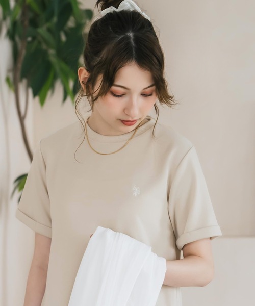 U.S. POLO ASSN.(ユーエスポロアッスン)の「U.S. POLO ASSN. ユーエスポロアッスン W's ワンポイントロゴ刺繍半袖Aラインロングワンピース(ワンピース・レディース・ベージュ/ネイビー/ブラック・M/L)」の16枚目の写真