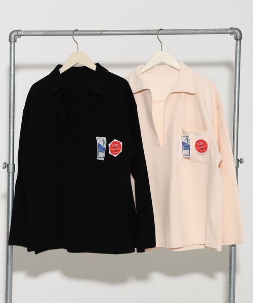 FRUIT OF THE LOOM（フルーツオブザルーム）の「FTL × from_Antique カノコスモックシャツ（シャツ/ブラウス・メンズ・チャコール/アイボリー・1/2）」の9枚目の写真
