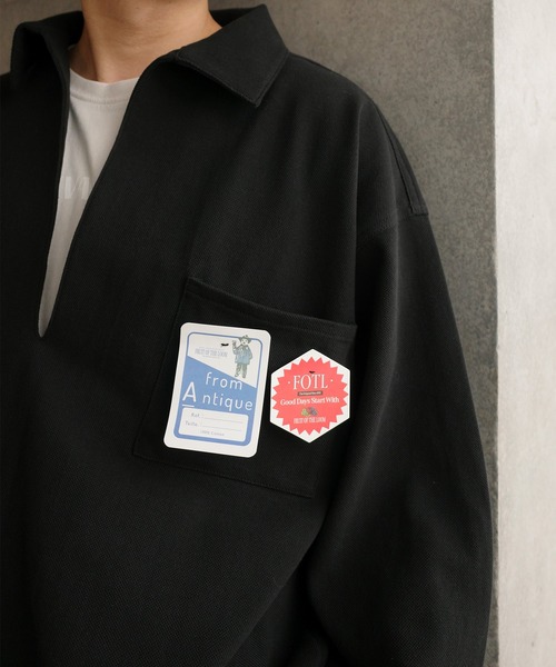 FRUIT OF THE LOOM（フルーツオブザルーム）の「FTL × from_Antique カノコスモックシャツ（シャツ/ブラウス・メンズ・チャコール/アイボリー・1/2）」の12枚目の写真