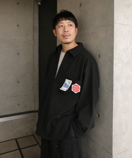 FRUIT OF THE LOOM（フルーツオブザルーム）の「FTL × from_Antique カノコスモックシャツ（シャツ/ブラウス・メンズ・チャコール/アイボリー・1/2）」の13枚目の写真