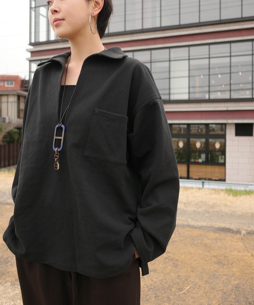 FRUIT OF THE LOOM（フルーツオブザルーム）の「FTL × from_Antique カノコスモックシャツ（シャツ/ブラウス・メンズ・チャコール/アイボリー・1/2）」の18枚目の写真