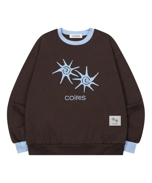 COIRIS_(コイリス)の「ソルナ配色スウェット 男女共用 (13カラー)(スウェット・レディース・チャコール/ブラック/ブルー/イエロー/ライトグレー/ダークブラウン/ホワイト/バーガンディー/レッド/グリーン/チャコールグレー/スカイブルー/カーキ/ミックスグレー・FREE)」の7枚目の写真