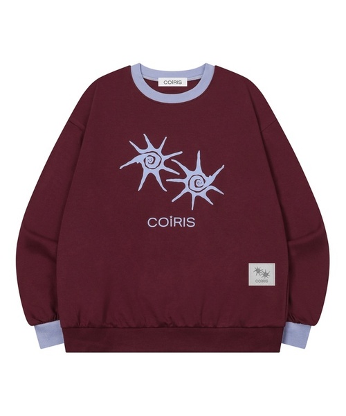 COIRIS_(コイリス)の「ソルナ配色スウェット 男女共用 (13カラー)(スウェット・レディース・チャコール/ブラック/ブルー/イエロー/ライトグレー/ダークブラウン/ホワイト/バーガンディー/レッド/グリーン/チャコールグレー/スカイブルー/カーキ/ミックスグレー・FREE)」の14枚目の写真