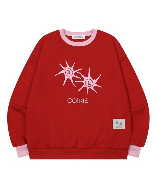 COIRIS_(コイリス)の「ソルナ配色スウェット 男女共用 (13カラー)(スウェット・レディース・チャコール/ブラック/ブルー/イエロー/ライトグレー/ダークブラウン/ホワイト/バーガンディー/レッド/グリーン/チャコールグレー/スカイブルー/カーキ/ミックスグレー・FREE)」の13枚目の写真