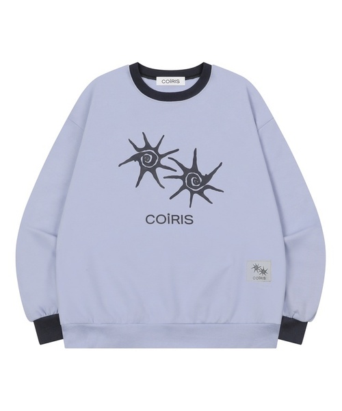 COIRIS_(コイリス)の「ソルナ配色スウェット 男女共用 (13カラー)(スウェット・レディース・チャコール/ブラック/ブルー/イエロー/ライトグレー/ダークブラウン/ホワイト/バーガンディー/レッド/グリーン/チャコールグレー/スカイブルー/カーキ/ミックスグレー・FREE)」の11枚目の写真