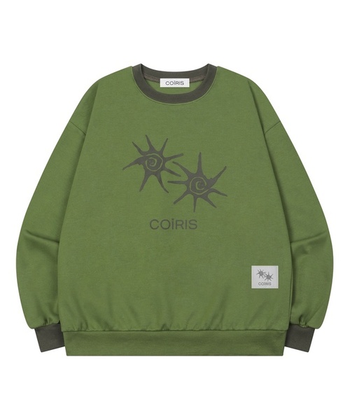 COIRIS_(コイリス)の「ソルナ配色スウェット 男女共用 (13カラー)(スウェット・レディース・チャコール/ブラック/ブルー/イエロー/ライトグレー/ダークブラウン/ホワイト/バーガンディー/レッド/グリーン/チャコールグレー/スカイブルー/カーキ/ミックスグレー・FREE)」の9枚目の写真