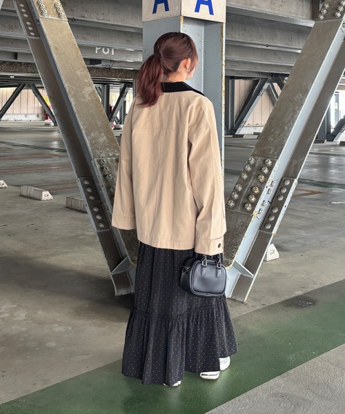 ISOOK(アイスー)の「【ISOOK / アイスー】ドットティアードスカート / ロングスカート マキシスカート フリルスカート 水玉 ZOZOTOWN限定(スカート・レディース・ホワイト/ブラック・FREE)」の6枚目の写真