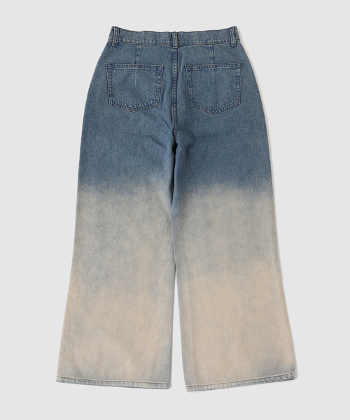 WISM（ウィズム）の「INTODUSK / イントゥダスク DENIM FLARE PANTS（デニムパンツ・メンズ・ネイビー・MEDIUM）」の2枚目の写真