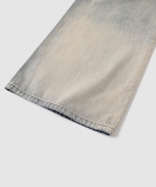 WISM（ウィズム）の「INTODUSK / イントゥダスク DENIM FLARE PANTS（デニムパンツ・メンズ・ネイビー・MEDIUM）」の4枚目の写真