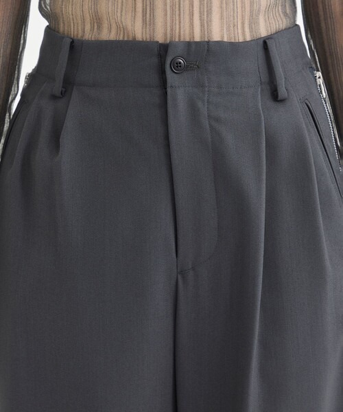 08sircus（ゼロエイトサーカス）の「[08sircus/08サーカス]Dobby cloth side zip pants（その他パンツ・レディース・ダークグレー/ブラック・1/0）」の15枚目の写真