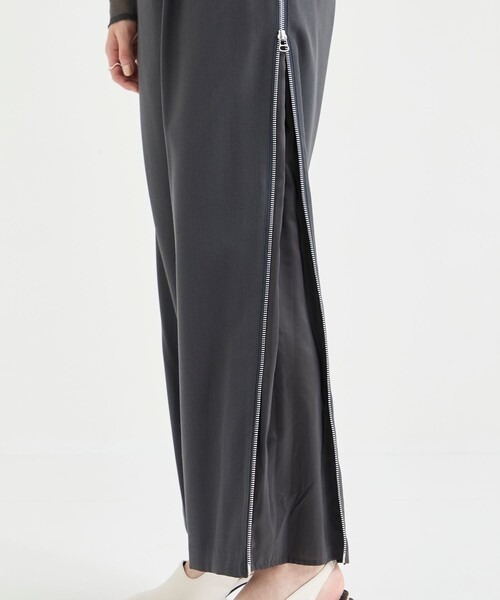 08sircus（ゼロエイトサーカス）の「[08sircus/08サーカス]Dobby cloth side zip pants（その他パンツ・レディース・ダークグレー/ブラック・1/0）」の19枚目の写真