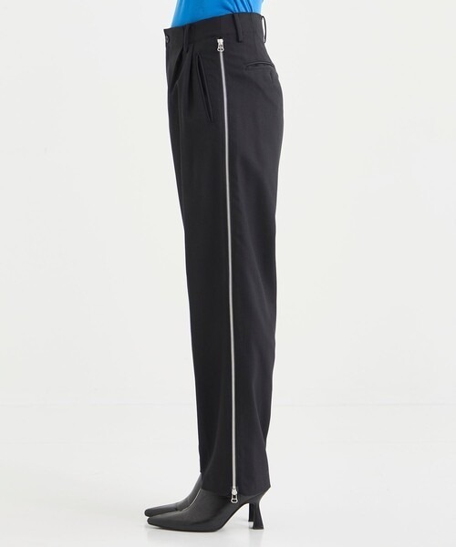 08sircus（ゼロエイトサーカス）の「[08sircus/08サーカス]Dobby cloth side zip pants（その他パンツ・レディース・ダークグレー/ブラック・1/0）」の5枚目の写真