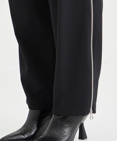 08sircus（ゼロエイトサーカス）の「[08sircus/08サーカス]Dobby cloth side zip pants（その他パンツ・レディース・ダークグレー/ブラック・1/0）」の10枚目の写真