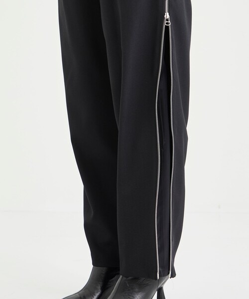 08sircus（ゼロエイトサーカス）の「[08sircus/08サーカス]Dobby cloth side zip pants（その他パンツ・レディース・ダークグレー/ブラック・1/0）」の11枚目の写真