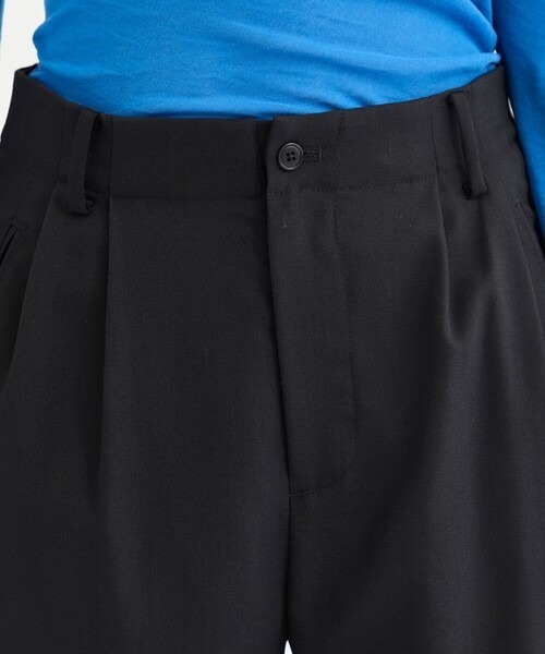 08sircus（ゼロエイトサーカス）の「[08sircus/08サーカス]Dobby cloth side zip pants（その他パンツ・レディース・ダークグレー/ブラック・1/0）」の7枚目の写真