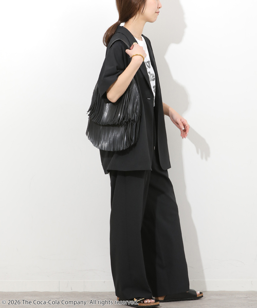 JOURNAL STANDARD relume(ジャーナルスタンダード レリューム)の「【MULTI FUNC+】接触冷感 / 防シワ ハイカウントフレンチジャケット(テーラードジャケット・レディース・カーキ/ブラック・FREE)」の14枚目の写真