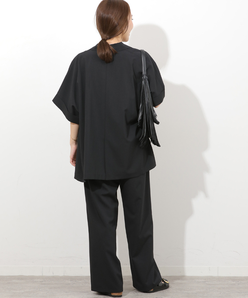 JOURNAL STANDARD relume(ジャーナルスタンダード レリューム)の「【MULTI FUNC+】接触冷感 / 防シワ ハイカウントフレンチジャケット(テーラードジャケット・レディース・カーキ/ブラック・FREE)」の15枚目の写真