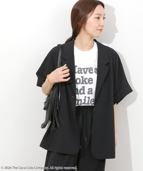 JOURNAL STANDARD relume(ジャーナルスタンダード レリューム)の「【MULTI FUNC+】接触冷感 / 防シワ ハイカウントフレンチジャケット(テーラードジャケット・レディース・カーキ/ブラック・FREE)」の16枚目の写真