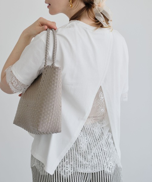 ZAKKA-BOX(ザッカボックス)の「バックレースデザインプルオーバー(Tシャツ/カットソー・レディース・ブラウン/ホワイト・FREE)」の10枚目の写真