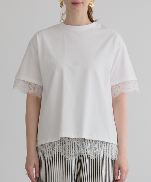 ZAKKA-BOX(ザッカボックス)の「バックレースデザインプルオーバー(Tシャツ/カットソー・レディース・ブラウン/ホワイト・FREE)」の12枚目の写真