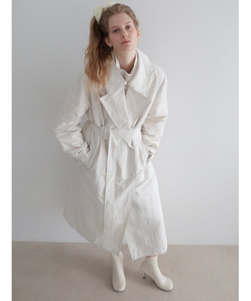 AMOMMA(アモマ)の「DOUBLE COLLAR TRENCH COAT(トレンチコート・レディース・アイボリー・FREE)」の1枚目の写真