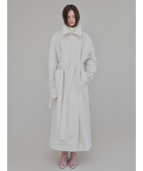 AMOMMA(アモマ)の「DOUBLE COLLAR TRENCH COAT(トレンチコート・レディース・アイボリー・FREE)」の5枚目の写真