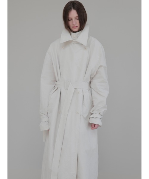 AMOMMA(アモマ)の「DOUBLE COLLAR TRENCH COAT(トレンチコート・レディース・アイボリー・FREE)」の6枚目の写真