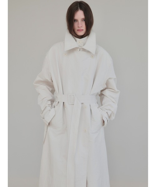 AMOMMA(アモマ)の「DOUBLE COLLAR TRENCH COAT(トレンチコート・レディース・アイボリー・FREE)」の8枚目の写真