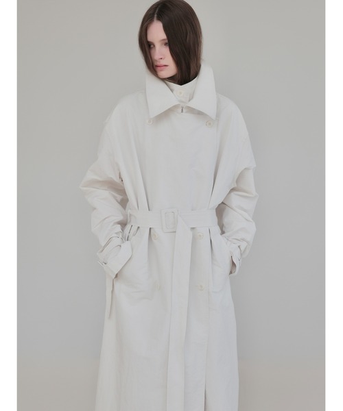 AMOMMA(アモマ)の「DOUBLE COLLAR TRENCH COAT(トレンチコート・レディース・アイボリー・FREE)」の9枚目の写真